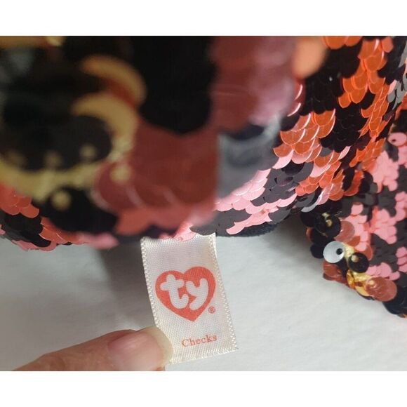 Ty Flippables Checks the Owl Sequin Plush Toy 10" Limited Edition - Picture 7 of 7